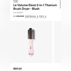 L’ange Le Volume Elevé 2-in-1 Titanium Brush Dryer - Blush